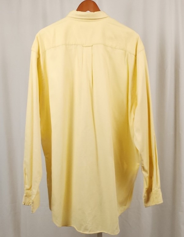 Men-Yellow Long Sleeve Dress Shirt - Image 2