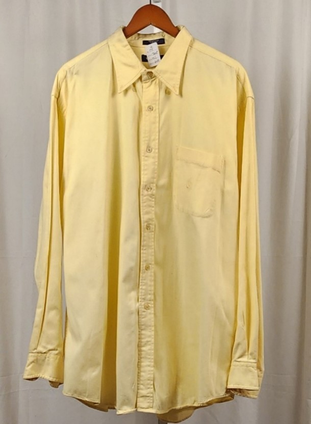 Men-Yellow Long Sleeve Dress Shirt