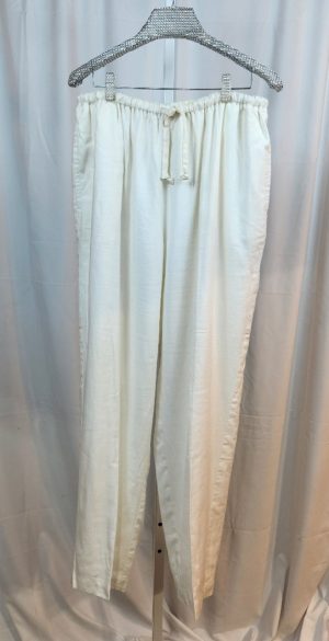 White Linen Lined Pants