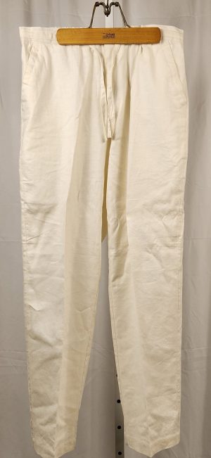 Men-White Drawstring Pants