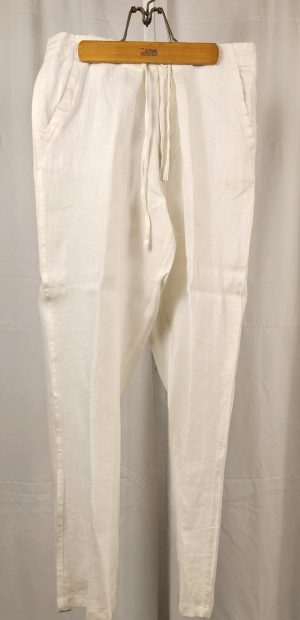 Men-White Linen Pants
