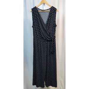Black & White Calf-length Jumpsuit