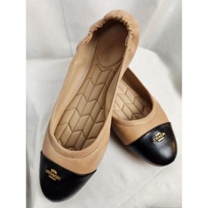 Coach Black & Tan Ballet Flats