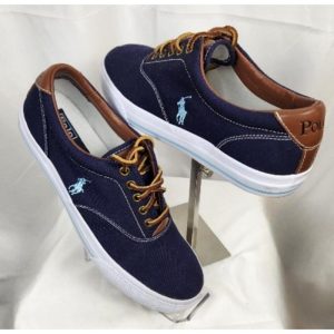 Polo Blue Canvas Sneakers