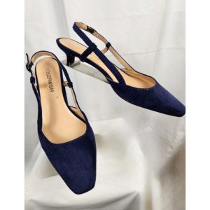 Blue Suede Slingback Shoes
