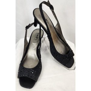 Coach Jeweled Open Toe Slingback Heels