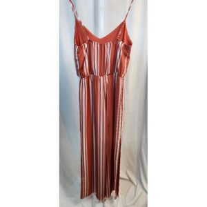 Cream and Orange Jumpsuit Slits on the side