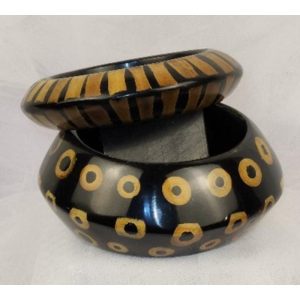 Black/Tan Bangle Bracelets