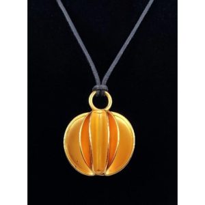 Gold Ball Pendant on a Rope