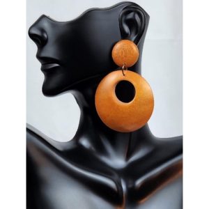 Wood Hoops Earrings