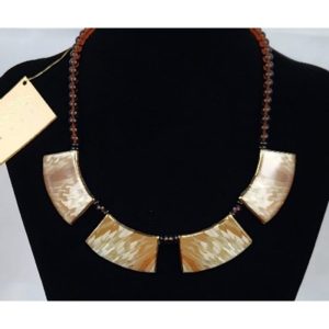 Brown Bead Ceramic Necklace