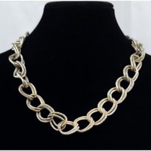 Silver Large Link Necklace
