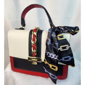 Aldo Red Navy Blue Cream Handbag/Crossbody